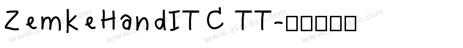 ZemkeHandITC TT字体转换